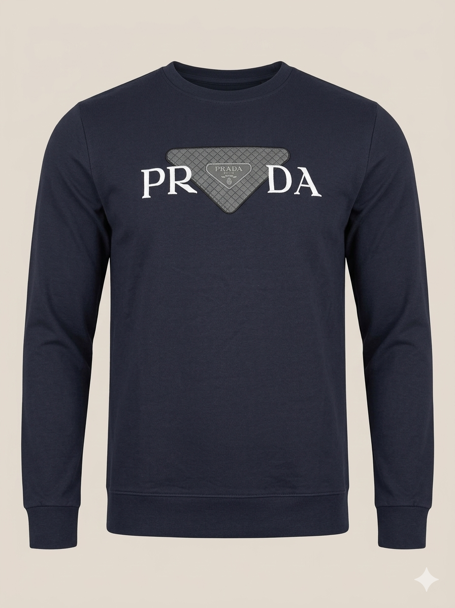 Logo Crewneck Sweatshirt (PRADA Style)