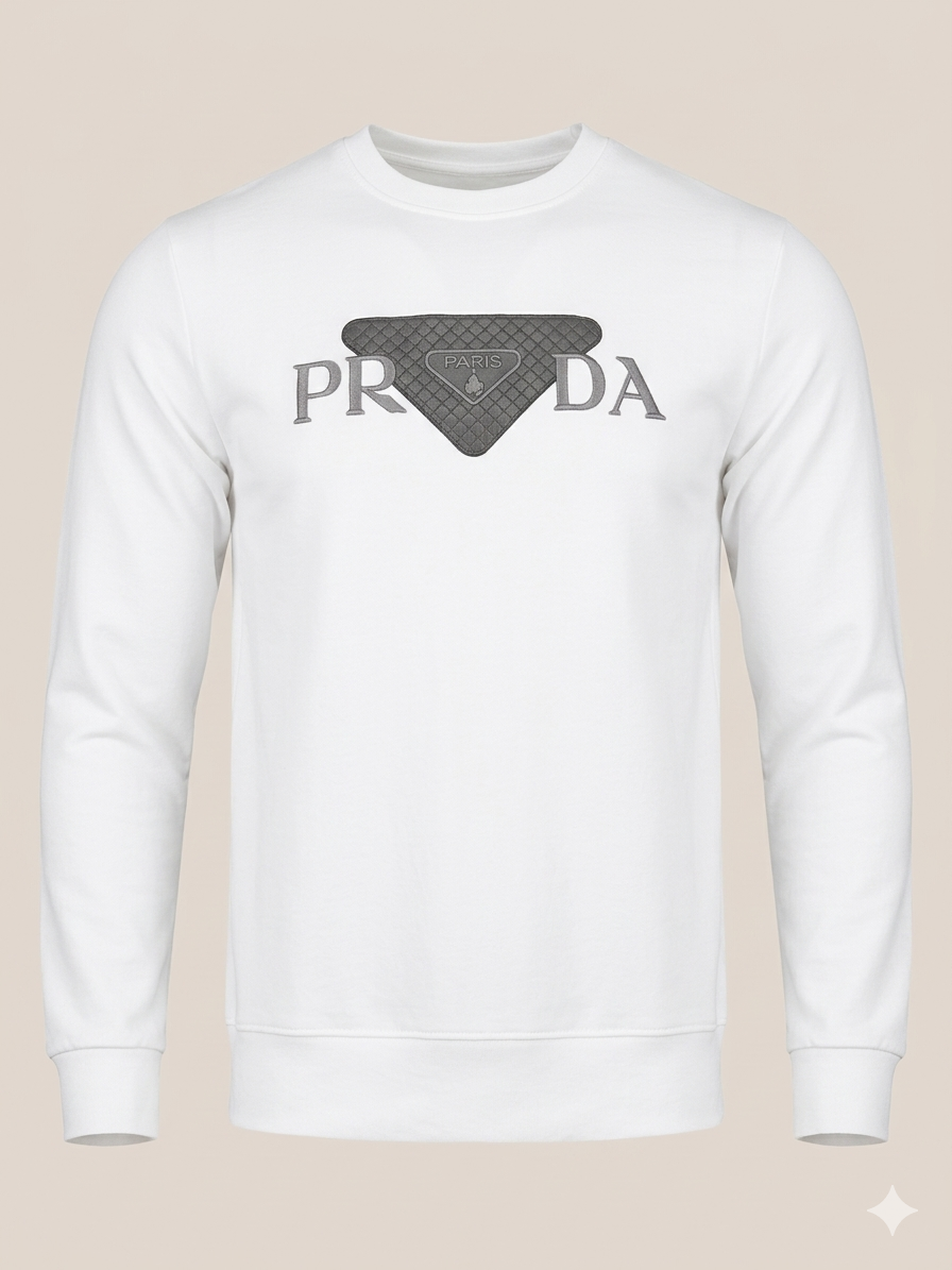 Logo Crewneck Sweatshirt (PRADA Style)