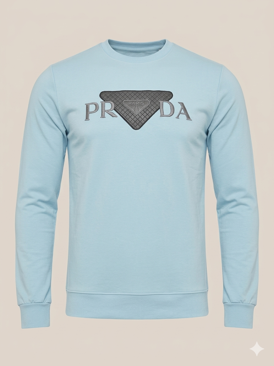 Logo Crewneck Sweatshirt (PRADA Style)