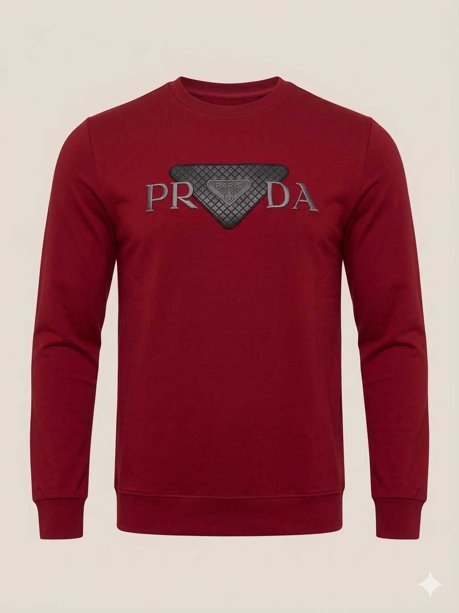 Logo Crewneck Sweatshirt (PRADA Style)