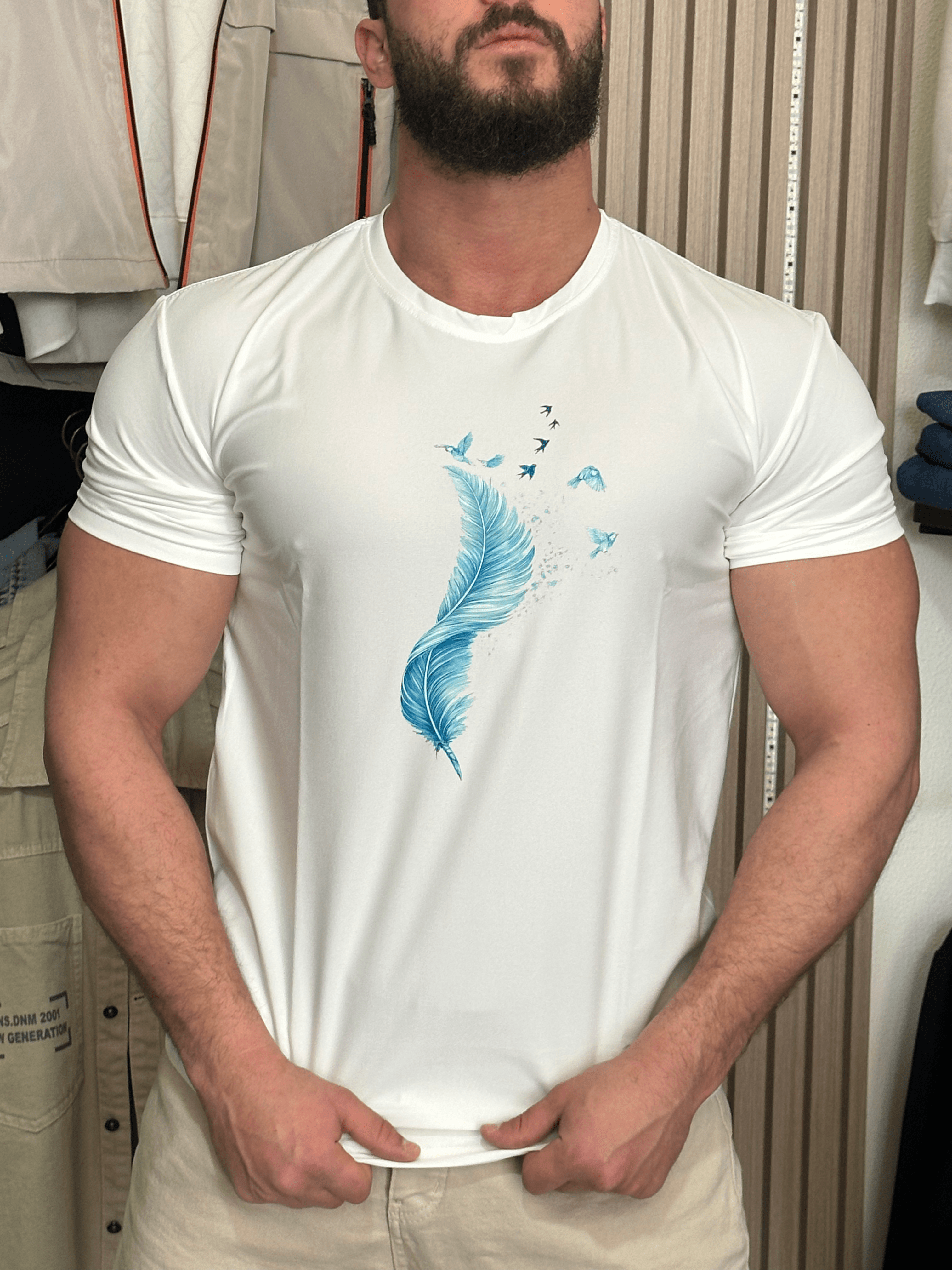 Feather Motion Graphic T-Shirt
