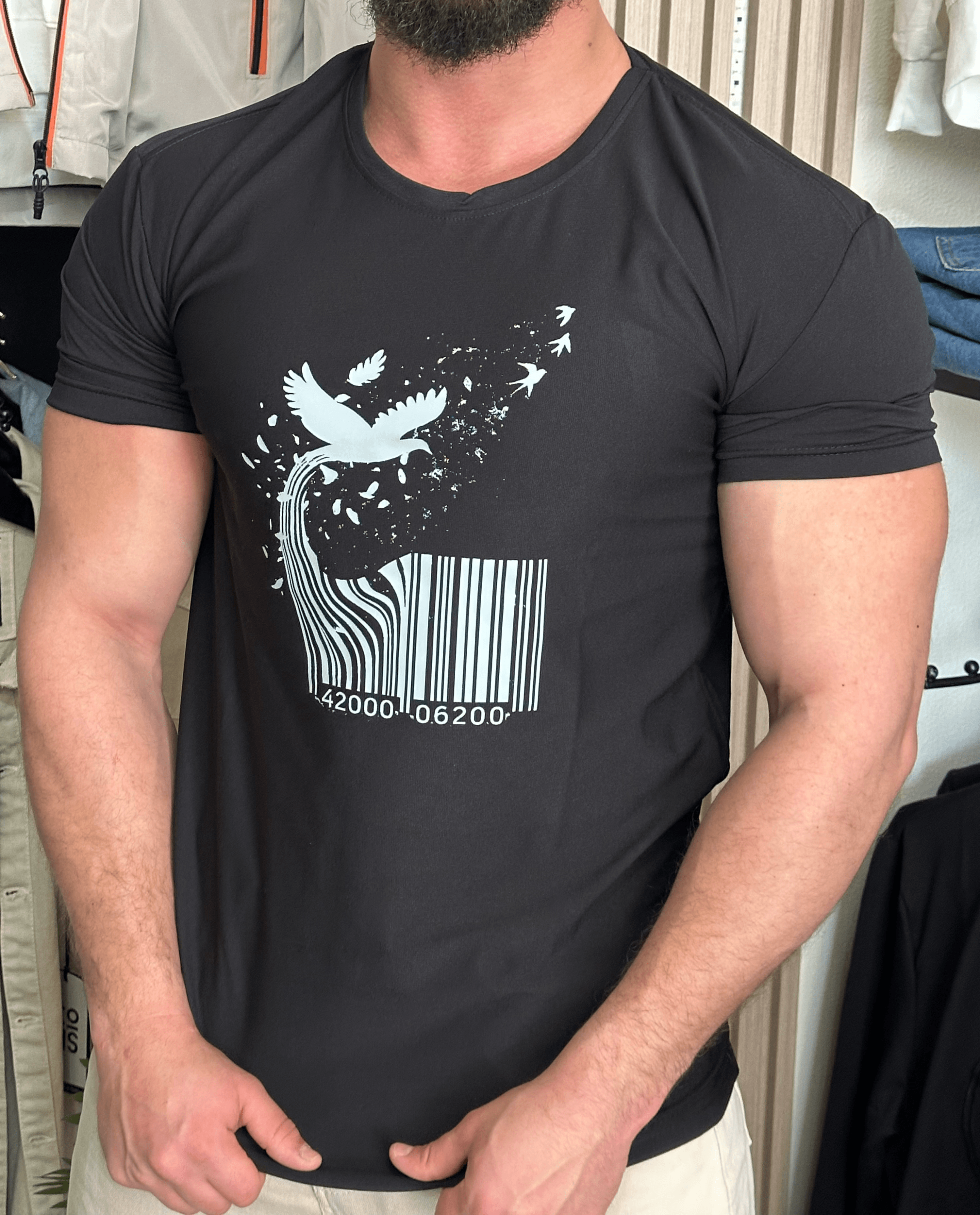 Freedom Barcode Graphic T-Shirt