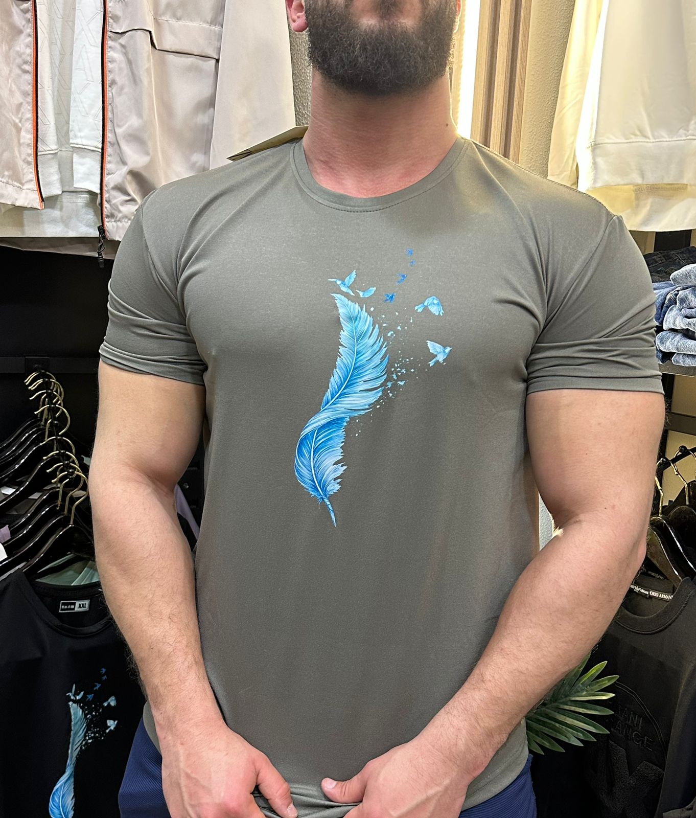 Feather Motion Graphic T-Shirt